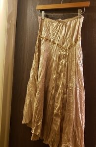 Asymmetrical metallic skirt